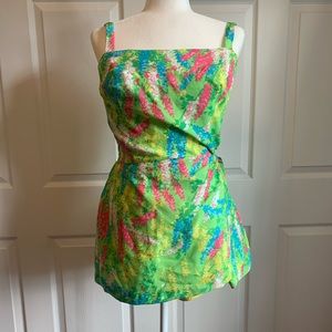 Bright and colorful vintage playsuit Volup